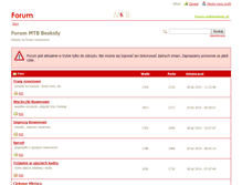 Tablet Screenshot of forum.mtbbeskidy.pl